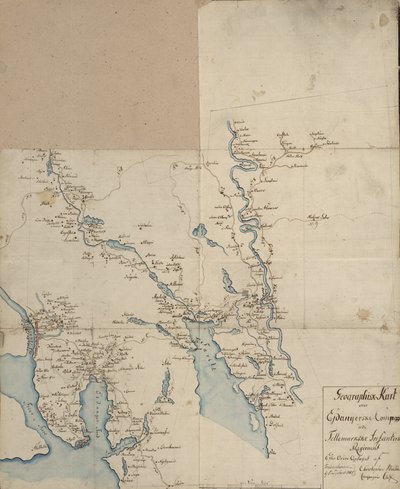 Geographical Map of Ejdangerske Company in Tellemarkske Infantry by Christopher Budde